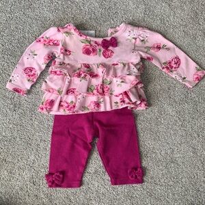Laura Ashley Baby, Pink Floral Outfit